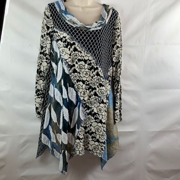 Feratelli Mixed print & texture tunic dress - Picture 1 of 11